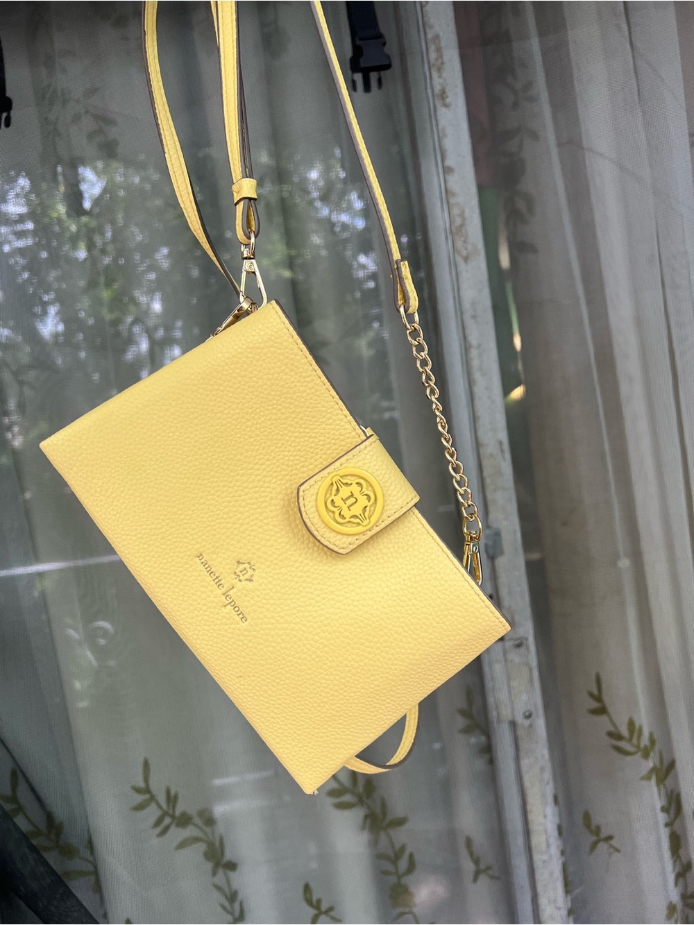 Nanette Lepore Yellow Crossbody Wallet